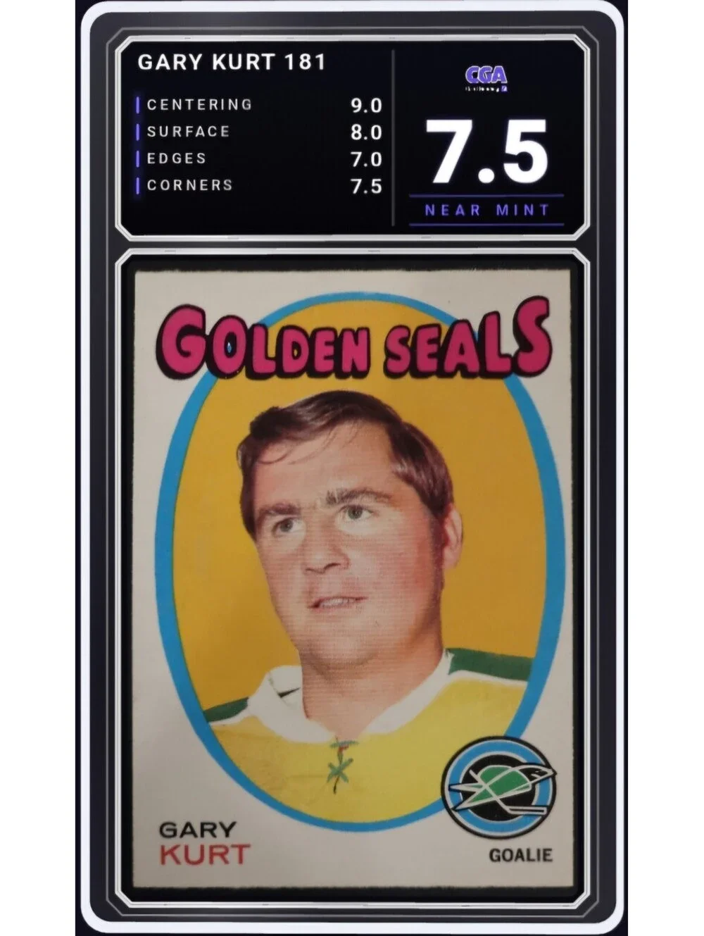 1971-72 O-Pee-Chee #181 Gary Kurt California Golden Seals -CGA 7.5 Digital Grade